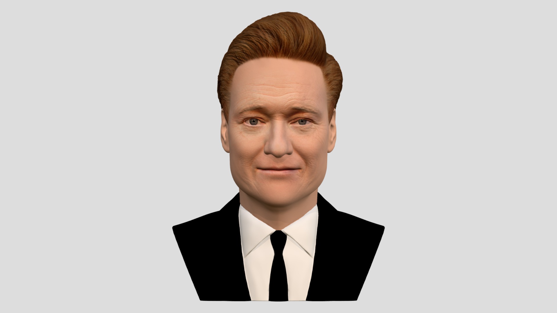 3D model Conan O’Brien bust for full color 3D printing - This is a 3D model of the Conan O'Brien bust for full color 3D printing. The 3D model is about a man in a suit.