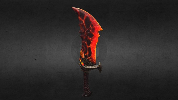 God Of War Blades Of Chaos Kratos Sword 3D Model