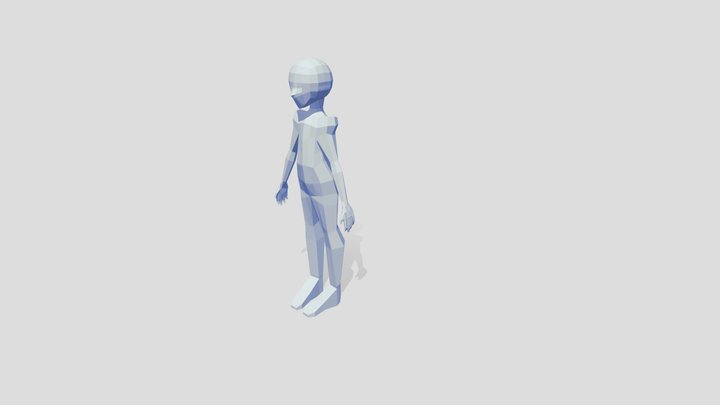 Low Poly Person Unrigged 3D Model