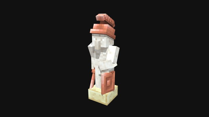 Mars Marble Statue 3D Model