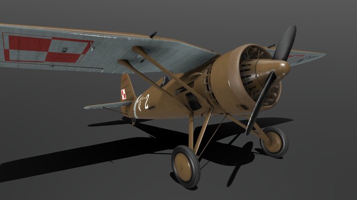 PZL P.11c fighter 3D Model