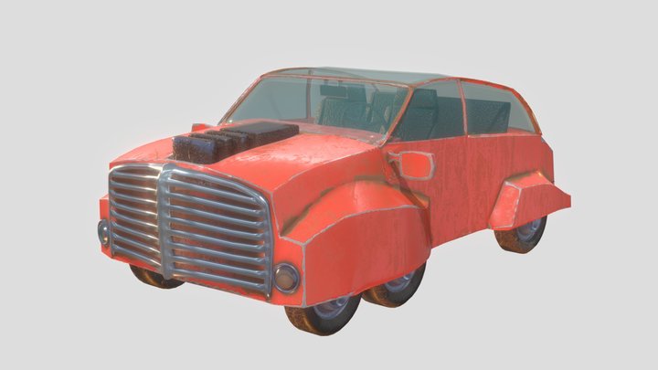 Sci Fi Sports Car 3D Model