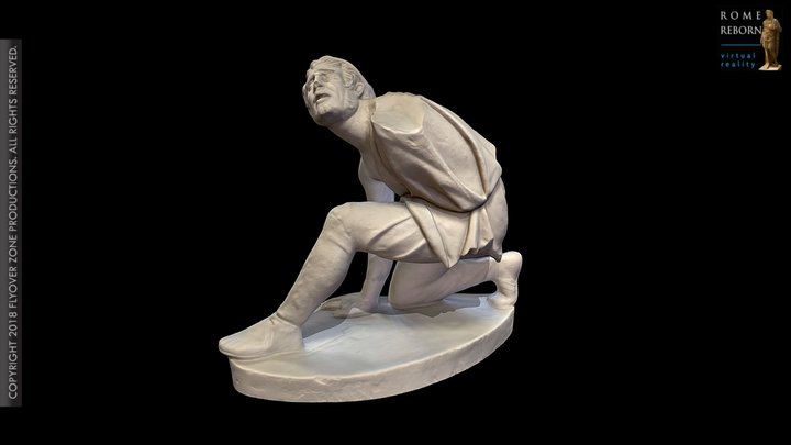 3D rendering of Persian, kneeling