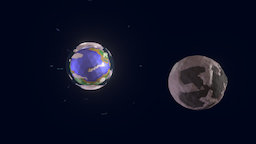 GPA Earth and Satellites 3D Model