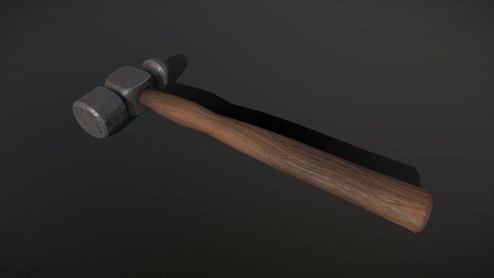 Hammer Low-Poly 3D Model