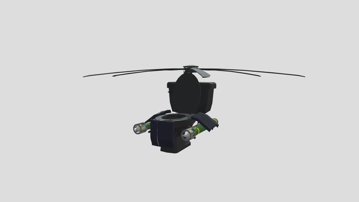 Skibidi Helecopter Rockets 3D Model