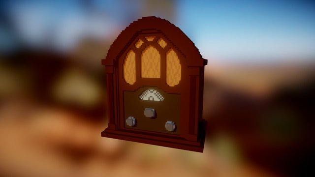 Old Voxel Radio 3D Model