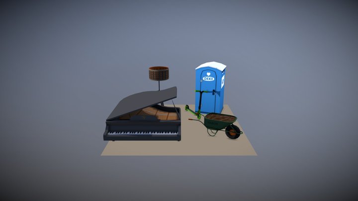 5 props 3D Model
