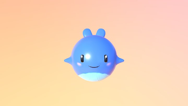 Cute Whale (Cute Animal Assignment) 3D Model
