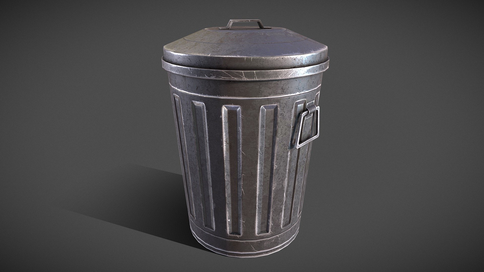 Metal Trashcan