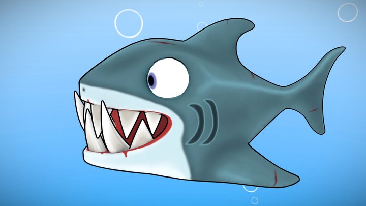 Cartoon Shark – Kostenloses 3D-Modell STL