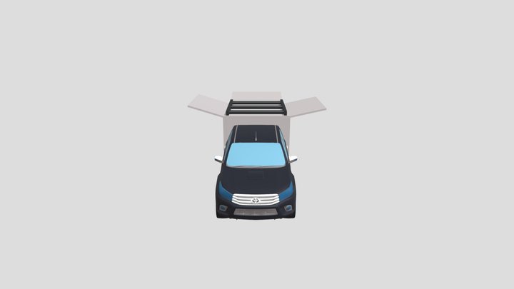 HILUZ DOBLE CABINA CON CAJA SECA 3D Model