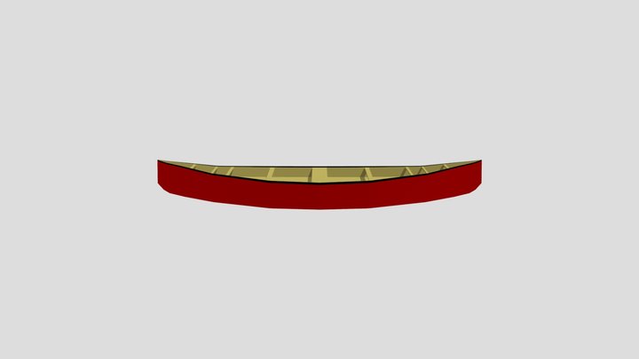 Low-Poly Canoe 3D Model