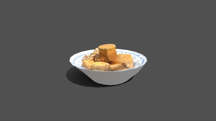 japanese food nimono 3D Model