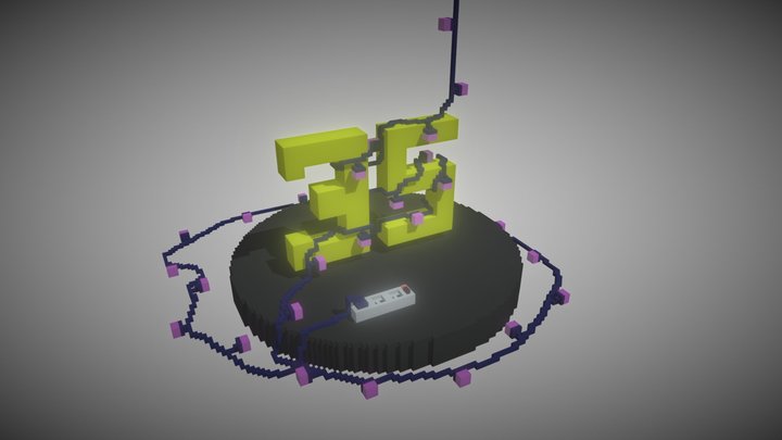 Voxel 35 stand 3D Model