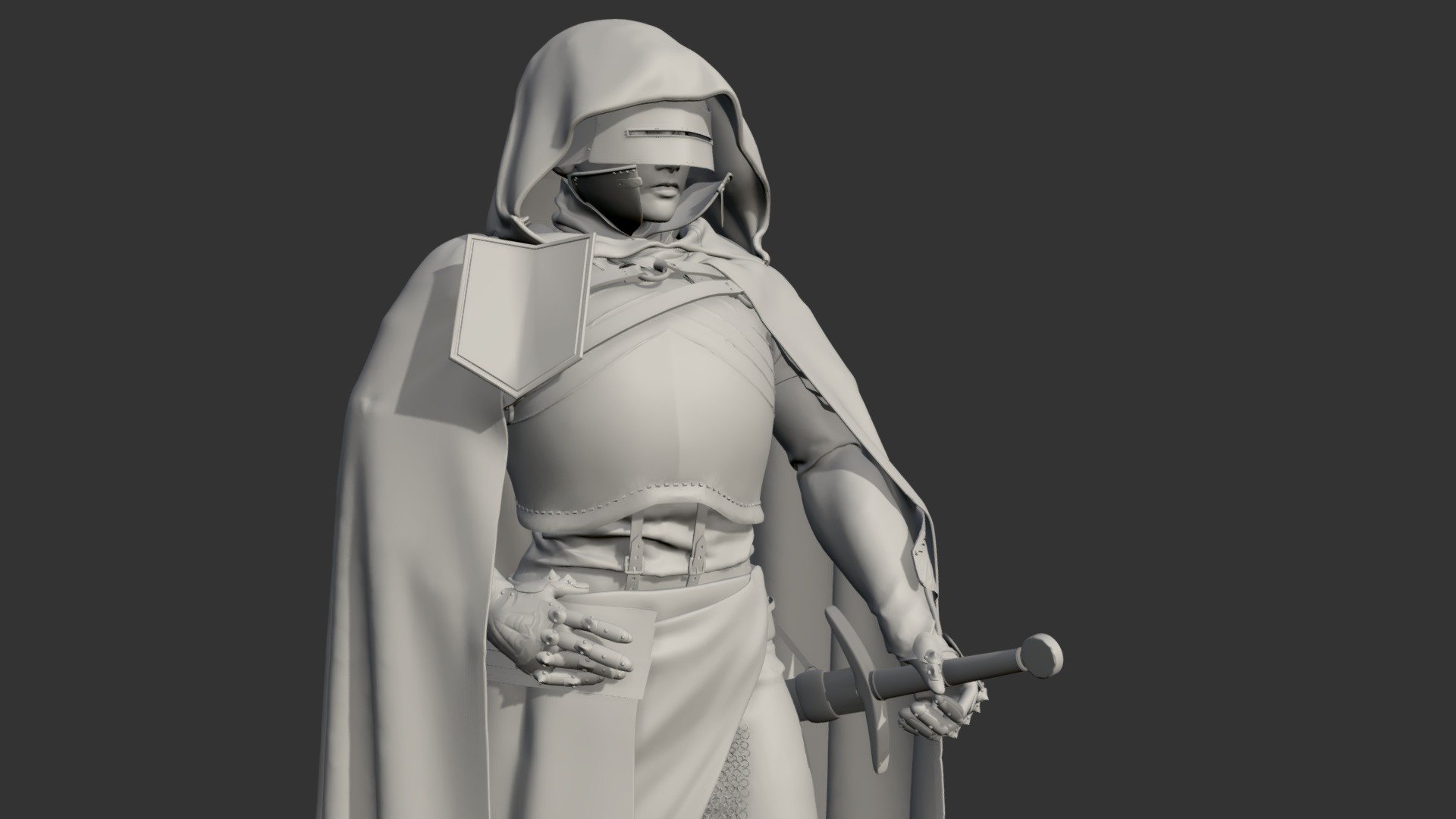 Female Knight Sculpt - 3D model by AdamBester [345fb84] - Sketchfab