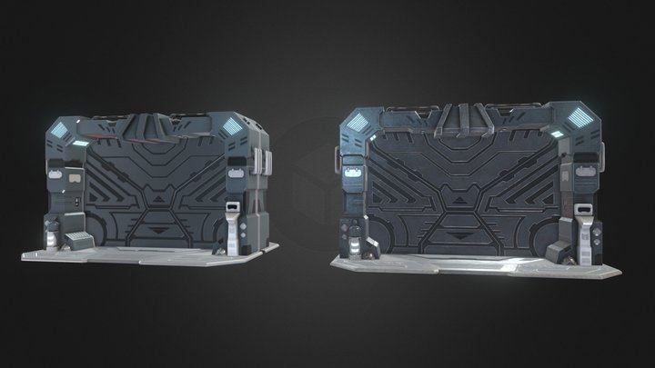 SciFi Doors Pack Vol1 - Door 04 3D Model