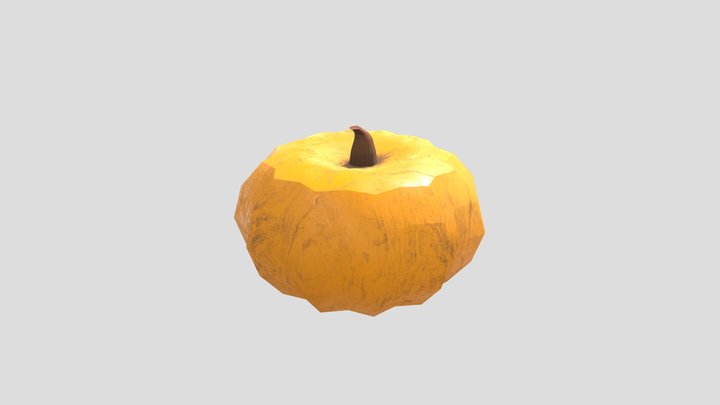 Stylized Dirty Pumpkin 3D Model