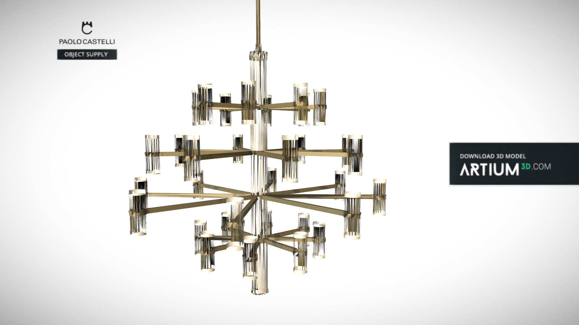 3D model Candelabra Que Lumen from Paolo Castelli - This is a 3D model of the Candelabra Que Lumen from Paolo Castelli. The 3D model is about a diagram of a structure.