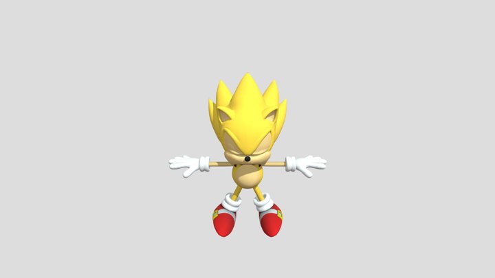 Super Sonic Classic 3D Model