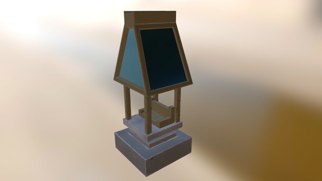 Temple elevated throne 3D Model