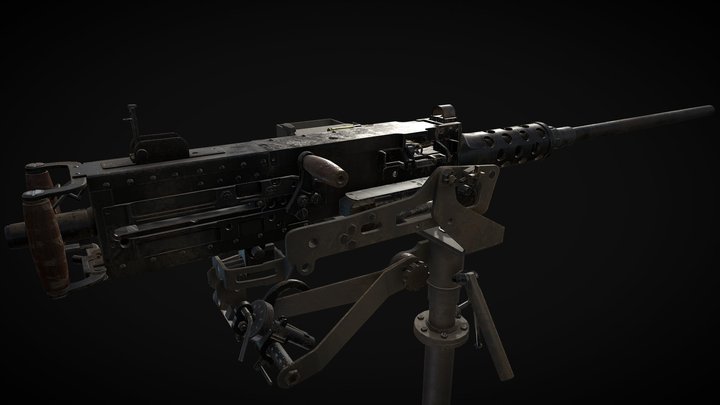 M2 Machine Gun 3D Model