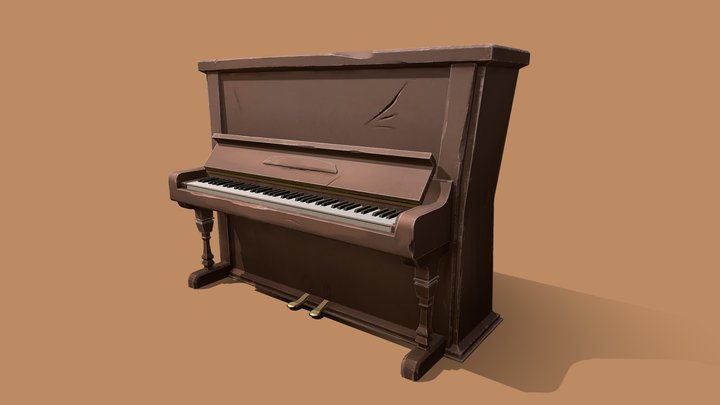 Stylised Piano 3D Model