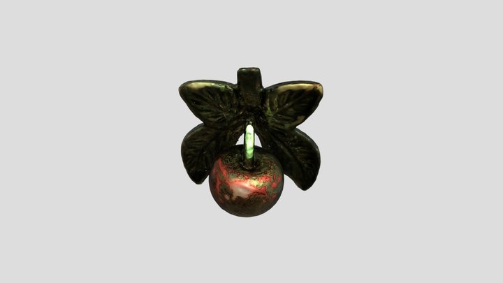 Cherry with Leaves 3D Model