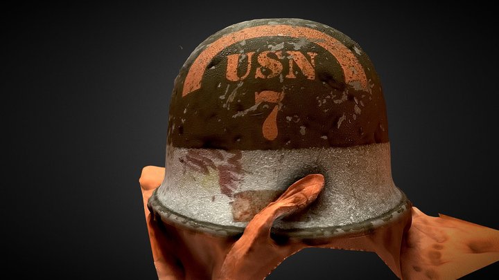 WW2 Navy Helmet 3D Model