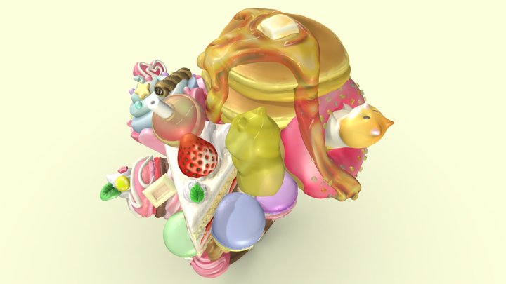 お菓子のリング 3D Model