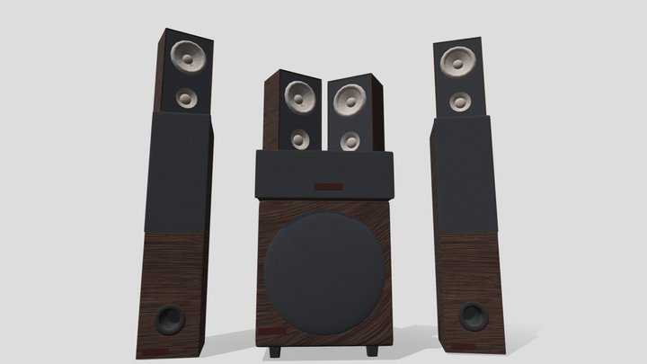 Home theater system (speakers) 3D Model