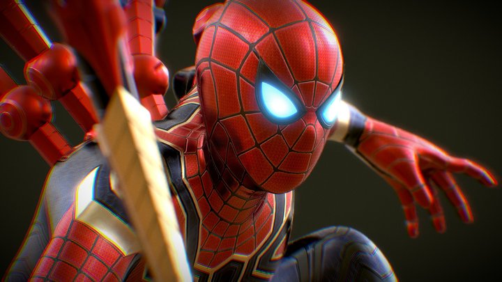 Iron Spider Infinity War (Rigged) 3D Model