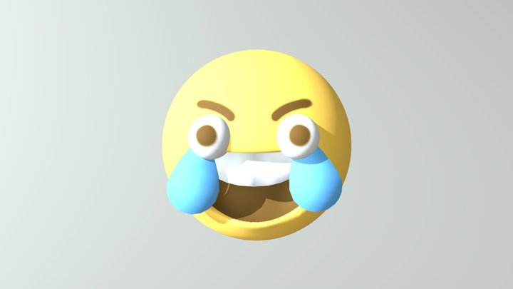 Open Eyes Joy Emoji 3D Model