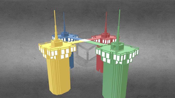 Doomspire brickbattle map 3D Model