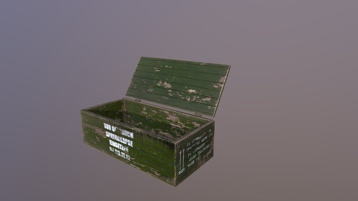 game ammo box low poly 3D Model