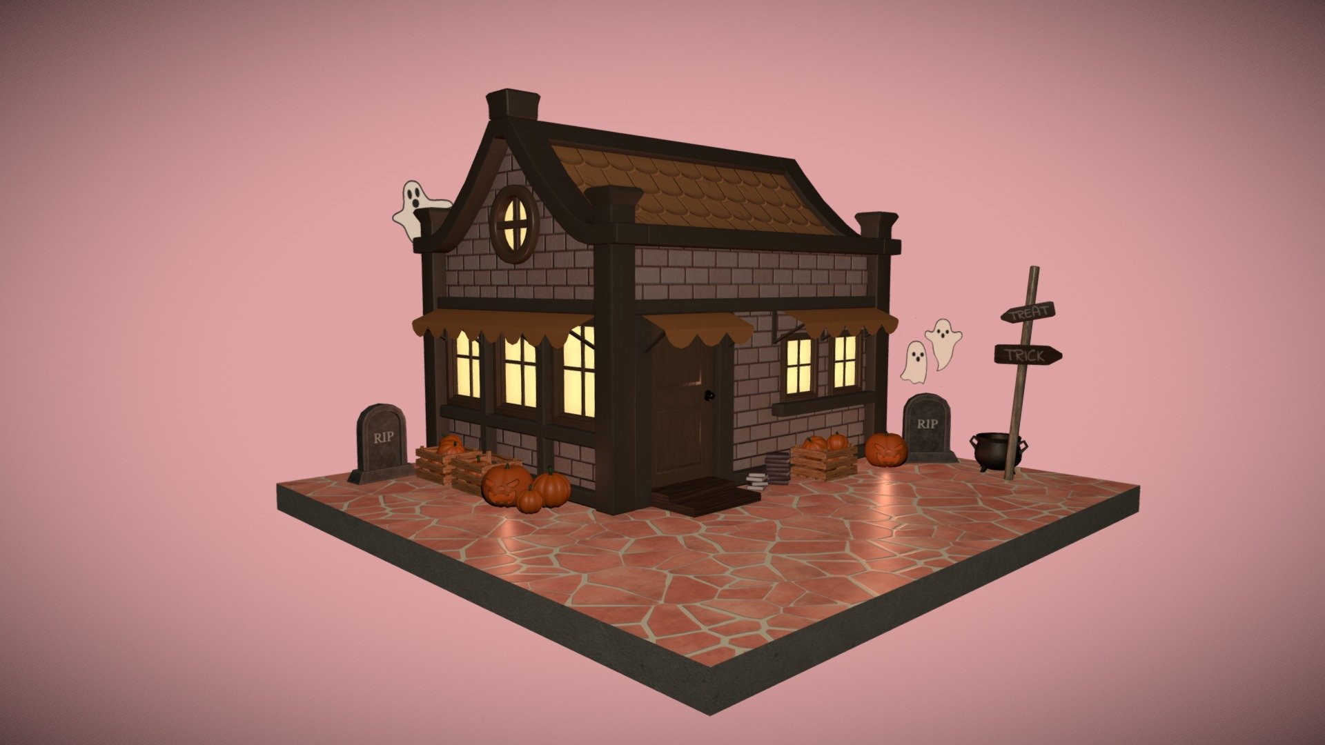 Spirit Halloween store 3D model by Iryna Baranova (ik__cg) [346b52e