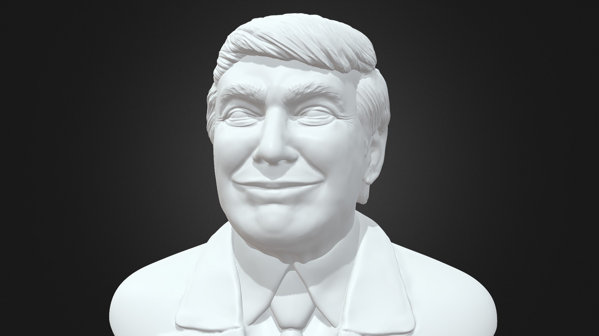 3D model Donald Trump Smile - This is a 3D model of the Donald Trump Smile. The 3D model is about a statue of a person.