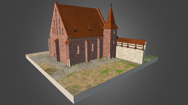 Stara Synagoga około 1500 roku. 3D Model