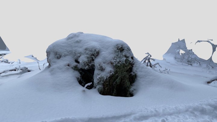 Snowy Mountain scene 03 3D Model