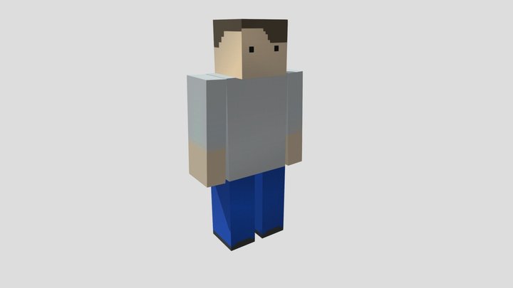 Cube-man 3D Model