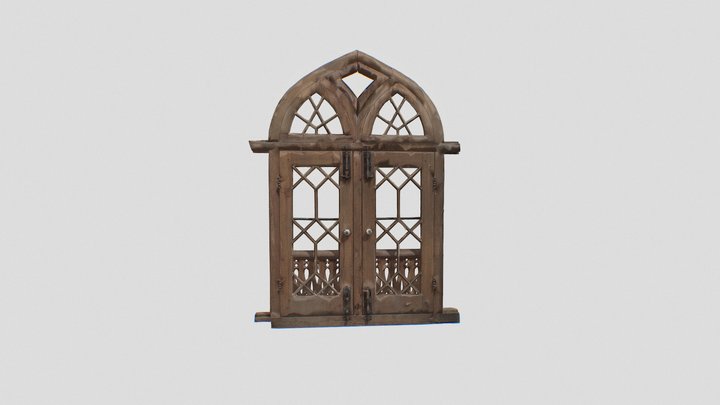 wooden Window 3D Model
