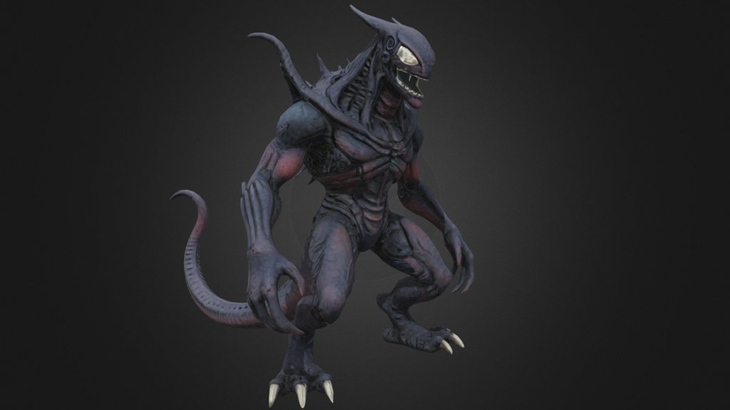 Dark Alien Tentacle Monster Demon Game-Ready