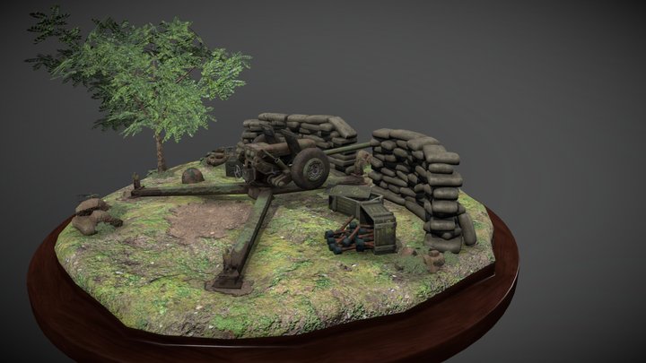 Diorama Militar 3D Model