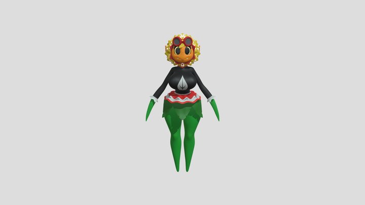 Solar flare girl sexy 3D Model