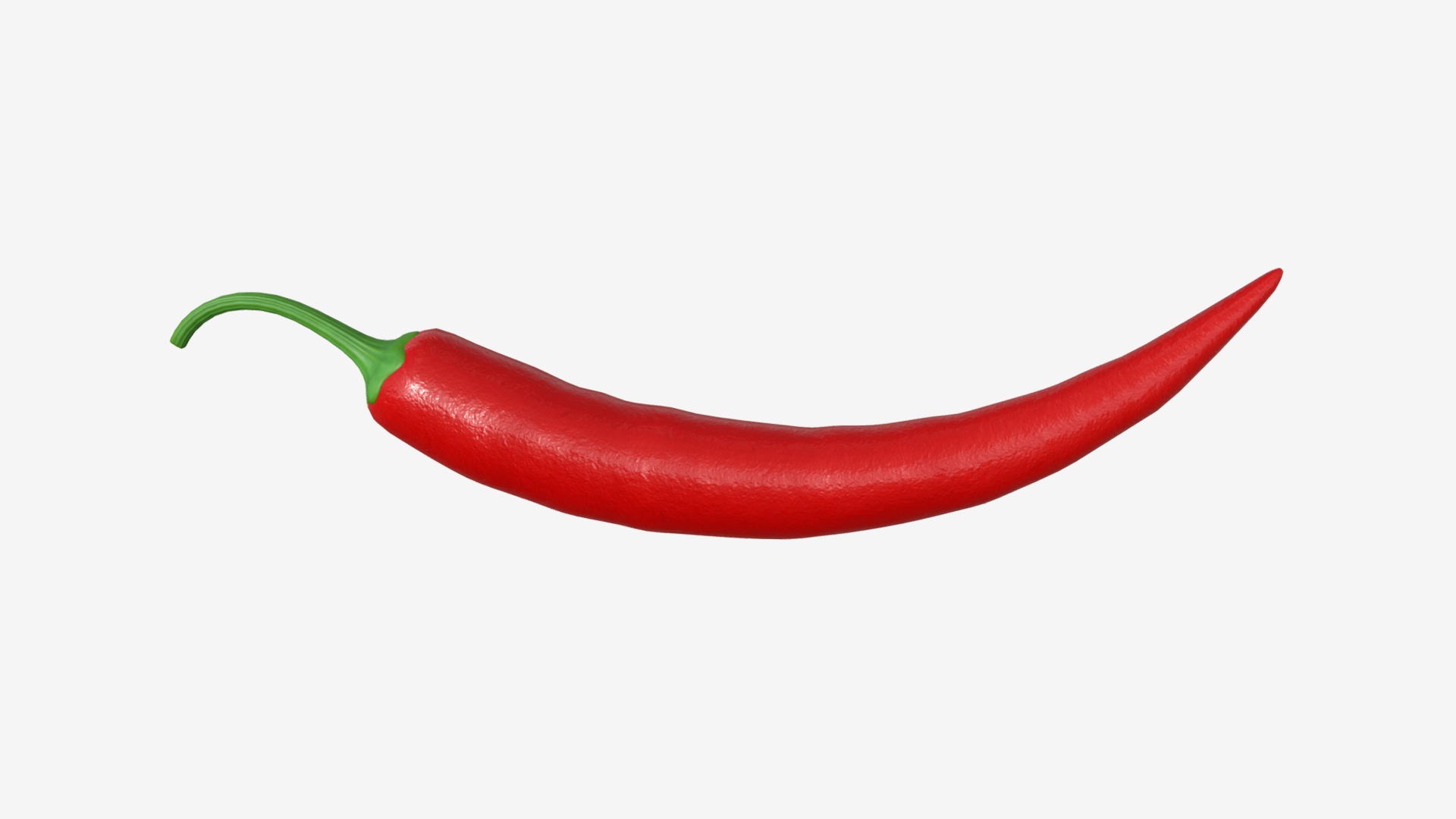 3D model chili pepper - This is a 3D model of the chili pepper. The 3D model is about shape, arrow.