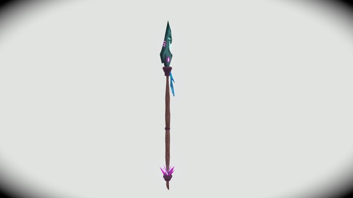 LoL_Elderwood_KalistaSpear_HPWeapon_WBlue28 3D Model