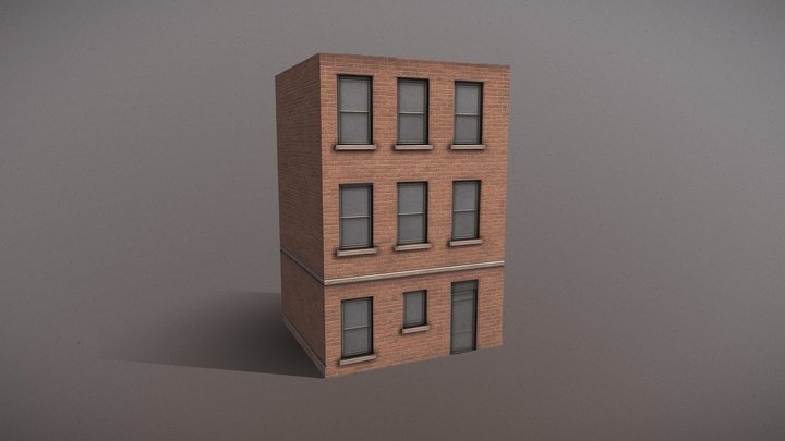 Lowpoly Urban Building – Free 3D Model STL