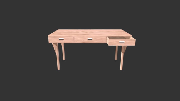 JM17 Table drawer out 3D Model