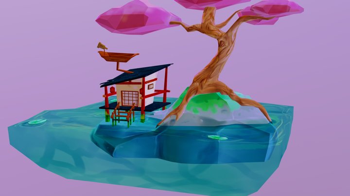 Casa en lago 3D Model