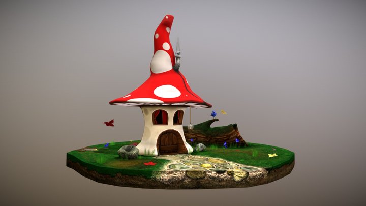Fantasy Hut 3D Model